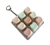 ljhnba Portable 9-Keys Mechanical Switches Tester with Clicks for Stress Relief Focus Training Keychain Silicone Keyring with Clicky Tactiled Feedbacks for Adults and Students