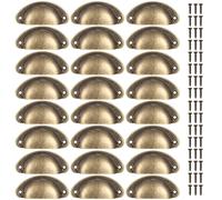 LJHOME 24 Pcs Shell Cup Handles, Semi Circle Drawe