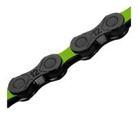 LJHTRZAQ Compatible for Shimano Sram Bikes KMC DLC 12 Speed Chain - Carbon Diamond Ultralight 126L 1/2" x11/128 Blue Green Yellow(Black-green)