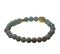 LJIANGD Bead, Hetian Jade Wu Lou Fortune Charm 7mm Jade Beaded Meditation Jewelry Good Luck Amulet Talisman Stone for Women