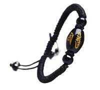 LJIANGD Black Obsidian, Obsidian Red/Black String Wealth Reiki Amulet Lucky Adjustable Ward Off Evil Women Men,Red