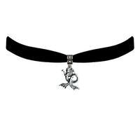 LJIANGD Black Velvet Choker Jewelry Mermaid Pendant
