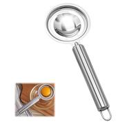 LJIANGD Egg Separator for Raw Eggs- Stainless Steel Egg Yolk Separator, Kitchen Gadget with Hanging Hole, Easy to Clean, Dishwasher Safe, Easily Separates Eggs Whites and Yolks