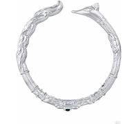 LJIANGD Sterling Silver,AdjustableSterling Silver Bangle, Sterling Silver for Women,Women 925 Sterling Silver Hand Carve Fox Cuff Bangle Vintage Ladies Silver