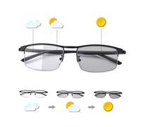 LJIMI Photochromic Progressive Multifocus Reading Glasses Multifocal Transition Sun Readers for Men Women UV400 Protection Sunglasses Blue Light Blocking Computer Eyeglasses Anti Glare Eyewear Shade