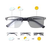 LJIMI Photochromic Progressive Multifocus Reading Sunglasses UV400 Protection Multifocal Trifocal Transition Sun Readers Blue Light Blocking Computer Glasses for Women Men Anti Glare Eyeglasses Shades
