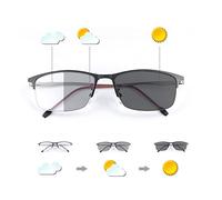 LJIMI Photochromic Progressive Multifocus Spring Hinge Reading Sunglasses UV Protection Multifocal Trifocal Transition Sun Readers Blue Light Blocking Computer Glasses for Women Men Anti Glare Eyewear