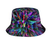 Ljirgdh Glow in Dark Splatter Neon Bucket Hat for Women Men Fashion Summer Travel Beach Fishing Hats