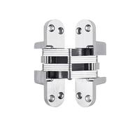 LJISEHG 1pc 304 Stainless Steel Hidden Hinge - Invisible Concealed Folding Cross Door Hinge for Kitchen Furniture(70x16mm)