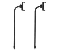 LJISEHG 2Pcs 19.7 Inch Flexible Adjustable Gooseneck with Phone Clip, 1/4 Inch Female Threaded Adapter, Black Universal Bracket for Camera, Phone Holder and Photography Equipment(15.7" Male)