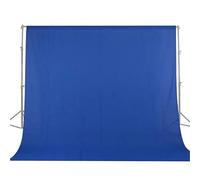 LJISEHG Cotton Green Screen Photo Backdrop,Wrinkle-Resistant & Reusable, Easy to Hang, Ideal for Photography, Video Calls & Live Streaming(Blue,3.0 m X 6m)