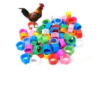 LJISEHG Digital Plastic Bird Leg Rings - Red Identification Foot Bands for Chickens Pigeons Ducks & Pet Training(Mixed Color 101-200,8mm(0.315in))