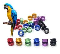 LJISEHG Multi-Color Numbered Bird Leg Rings - Clip-On Foot Bands for Pigeons Parrots & Chicks Identification(Mixed Colors4.7mm,50pc)