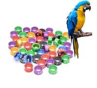 LJISEHG Multi-Color Numbered Bird Leg Rings - Clip-On Foot Bands for Pigeons Parrots & Chicks Identification(Mixed Colors7.0mm,150pc)