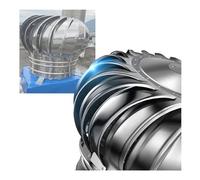 LJISEHG Outdoor Chimney Cowl Roof Vent, Stainless Steel Wind Deflector with Rotatable Cap, Enhances Indoor Air Quality & Protects Chimney Pipes from Weather Elements(450 mm (18 in))