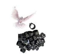 LJISEHG Plastic Bird Identification Clip Rings - Poultry Foot Tags for Chickens Ducks Quails Guinea Pigs & Love Birds(Black,001-300)
