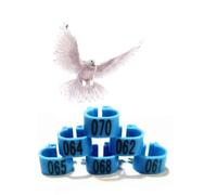 LJISEHG Plastic Bird Identification Clip Rings - Poultry Foot Tags for Chickens Ducks Quails Guinea Pigs & Love Birds(Blue,001-200)