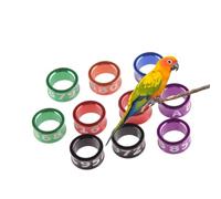 LJISEHG Random Color & Numbered Identification Bands - Aluminum/Plastic Dove Leg Rings for Bird Pet ID & Management(Mixed Colors7.0mm,150pc)