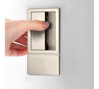 LJISEHG Silent Push-Pull Handleless Magnetic Flush Mount Door Lock - Invisible Zinc Alloy Design - Silver Grey Finish(Grey)