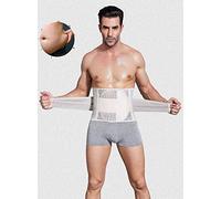 LJJ Men Slimming Belts Waist Trainer Abdomen Fat Burning Modeling Tummy Belts Girdle Belly Body Shaper Corset,White-115cm