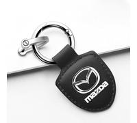 LJJWIW Car Key Rings For Mazda,Custom Keyring With Logo,Custom Keyring,Personalised Keychain,Keys Keyfob,New Car Best Gifts Auto Accessory,Black