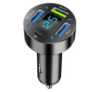 LJJWIW Car Phone Charger for VW T-Cross T-Roc Tacqua Taigo nTaigun,Automobile Cigarette Lighter USB Chargers Adapter Splitter Multi Socket Outlet Voltmeter Fast Charging Accessories