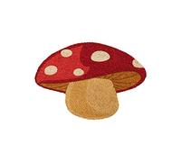 LJJY-KK Fisura - Doormat House Entrance Rainbow Made of Coconut with Pvc Anti-Slip Backing. Original Outdoor Doormat. Hand Painted. Measurements:70 cm x 40 cm, Mushroom, Red, 1 * 70 cm (Semicircu