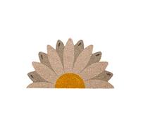 LJJY-KK Fisura - Doormat House Entrance Rainbow Made of Coconut with Pvc Anti-Slip Backing. Original Outdoor Doormat. Hand Painted. Measurements:70 cm x 40 cm, Daisy, White, 1 * 70 cm (Semicircul