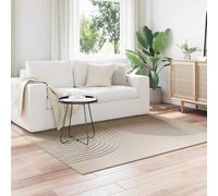 Ljkjelesy Galati Square Area Rug, Beige, 120 x 120 cm, Non-Slip, Washable Rug for Living Room, Hallway, Bedroom, Children's Room, Indoor Outdoor, Easy Care, Modern, Scandinavian