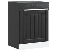 Ljkjelesy Lucca Dishwasher Cover Black Wood Material 60 x 1.5 x 67 cm for Kitchen Cupboard Side Cabinet Storage Cabinet Tall Cabinet Sideboard Chest of Drawers Buffet with Robust