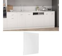 Ljkjelesy Lyon White Dishwasher Cover 59.5 x 3 x 67 cm Wood Material Kitchen Furniture Protection Front Panel for Built-in Appliances