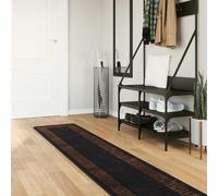 Ljkjelesy Marsa Carpet Runner, Black, 50 x 350 cm, Non-Slip Polyester PVC Floor Mat, Easy Care for Hallway, Bedroom, Living Room, Indoor, Modern