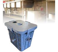 LJLAO Plastic Oil-water Separator, Household Grease Trap, Four-sided Buckle Design + Full-body Sealing Strip + Anti-odor Oil Barrier, Suitable for Catering Kitchens,Right outlet