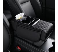 LJLBFB Car Armrest Mat for Isuzu Ascender Axiom Bighorn Rodeo Trooper, 4-in-1 Multifunctional Car Armrest Cushion, Car Armrest Pad with Cup Holder And 2 Storage Bags,B