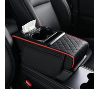 LJLBFB Car Armrest Mat for Kia Pride, Pro Cee'd I, Pro Cee'd II, 4-in-1 Multifunctional Car Armrest Cushion, Car Armrest Pad with Cup Holder And 2 Storage Bags,C