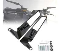 LJLBFB Motorcycle Mirrors for Trident 660, Wind Wing Stealth Side Mirrors Adjustable Rotating Side Mirrors High Definition Mirror Motorbike Accessories,A/White Glass