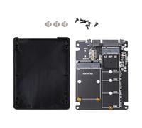 Ljmyy 2 In 1 MSATA/for M.2 to SATA3 Adapter Card Enclosure Box for 2.5" PC Computer Hard Drive Enclosure