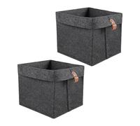 Ljmyy 2 Pieces Foldable 12L Sturdy Felt Fabric Storage Cubes for Kids Toy and Daily Use Items Sturdy and Portable Designs