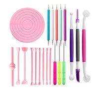 Ljmyy 21 Pcs Pottery Clay Sculpting Tools Set Modeling Silicone Round Mat Sculpting With Balls Double-Ended Dotting Tool Kit Expert Art Ceramic