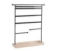 Ljmyy Earring Holder Display Jewelry Holder Stand 6 Necklace Holder Wooden Tray Earring for Women Girl Gifts