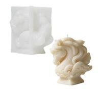 Ljmyy Elegant Horse Head Relief Candle Mould With Roman Column Silicone Crafting Set For Scented Candle Home Decoration