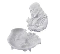 Ljmyy Sturdy Silicone Christ Mould for Candle Making Supplies and Soap Crafting Ornament and Food Grade Jesus Stencil