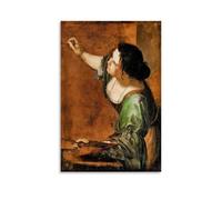 LJPENART Artemisia Gentileschi Poster(Self-portrait) Artworks Canvas Room Aesthetic Wall Art Prints Home Modern Decor 16x24inch(40x60cm)