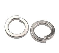LJPshop-compression spring M2 M2.5 M3 M4 M5 M6 M8 M10 M12 M16 M20 M24 Locking Washers 304 Stainless Steel Spring Split Lock Washer Gasket, good flexibility(M14 (10pcs))