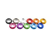 LJPshop-Flat Washer 10pcs M2 M2.5 M3 M4 M5 M6 Colourful Aluminum Button Head Washer, Corrosion-resistant and smooth surface(Nero,M2)