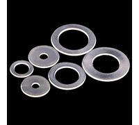 LJPshop-Flat Washer Clear Nylon Plain Washers Plastic Flat Washer M3 M4 M5 M6 M8 M10 M12 M14 - M20, Corrosion-resistant and smooth surface(50PCS,M5x10x2)
