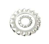 LJPshop-Flat Washer M2.5 M3 M4 M5 M6 M8 M10 M12 M14 M16 M20 M24 Stainless Steel External Toothed Serrated Lock Washer Gasket Corrosion-resistant and smooth surface(5pcs M24)