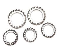 LJPshop-Flat Washer M2.5 M3 M4 M5 M6 M8 M10 Stainless Steel External Tooth Lock Gasket Washer,20pcs,50pcs,100Pcs, Corrosion-resistant and smooth surface(M6)