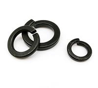 LJPshop-Flat Washer M2 M2.5 M3 M3.5 M4 M5 M6 M8 M10 M12 M14 M16 ToM24 GB93 Black Grade 8.8 Steel Spring Lock Washer Split Elastic Gasket， Corrosion-resistant and smooth surface(M22 5pcs)