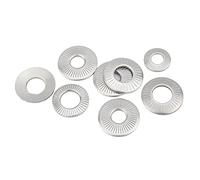 LJPshop-Flat Washer M3 M4 M5 M6 M8 M10 M12 M16 Stainless Steel Disc Spring Serrated Lock Washers, Corrosion-resistant and smooth surface(10pcs M10)